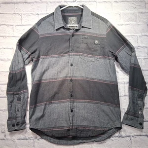 Y2K Metal Mulisha flannel shirt long sleeve mens size medium black grey red - Picture 1 of 13