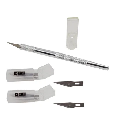 SBS® Bastelmesser mit 20 Ersatzklingen Skalpell Cutter Messer Hobbymesser - Bild 1 von 4