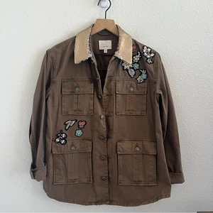 Giacca militare Cinq à Sept donna canyon con perline gioiello impreziosita XS - Foto 1 di 7