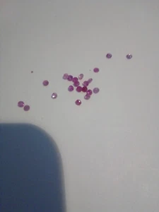 1 dark pink rosa Saphir round facet ca. 1,7 mm - Bild 1 von 4