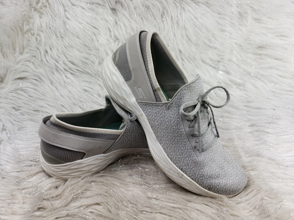 YOU by Skechers 14950 Gray White Walking Shoes Size 7.5 / 37.5 - Image 1 of 4