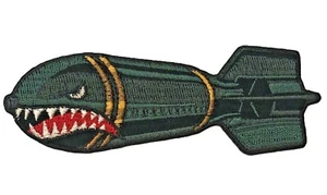 Shark Bomb Nose Art Hook And Latch Patch 4 inch NOV HTL1033 LD14 - Picture 1 of 1