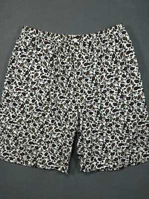 Pantalones Cortos Vintage Bermuda Railway Co Para Hombres XL Blanco Floral Chino Exterior Informal Para Hombres Foto 1 de 4