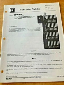Square D, Instruction Bulletin Sy/Max Model 300, 30598-173-01 - Picture 1 of 5