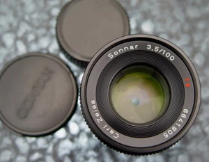 Contax 100mm f3.5 Sonnar AE Japan  #6641905 .......... Minty - Picture 1 of 12
