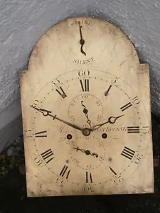 Morris of Eastbourne GRANDFATHER CLOCK DIAL+movent 12x17inch - Picture 1 of 11