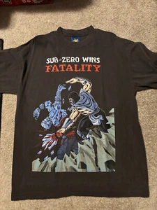 Mortal Kombat AOP Shirt Size Large Scorpion Sub-Zero Johnny Cage Goro - Picture 1 of 2