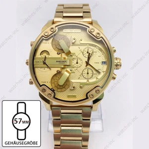 Diesel DZ7399 Mr. Daddy 2.0 Chronograph Gold Dial Edelstahl Quarz Herrenuhr - Bild 1 von 8