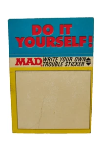 1983 Fleer MAD Trouble Sticker Cards, Do It Yourself! and Write Your Own - Picture 1 of 2