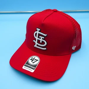 '47 Brand St. Louis Cardinals Hat Mens Red Snapback Cap Trucker Mesh Baseball - Picture 1 of 8