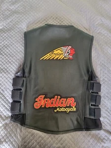 Indian custom leather vest - Picture 1 of 7
