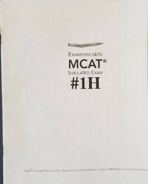 Mcat Simulated exam #1H - Image 1 of 1