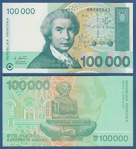 KROATIEN / CROATIA 100000 Dinara 1993 UNC P.27 - Picture 1 of 1