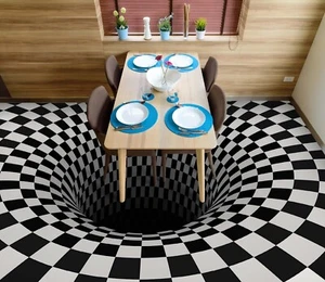 3D Black White Grid I1044 Floor WallPaper Murals Wall Print Decal AJ Honey 2023 - Picture 1 of 5