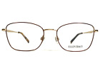 Ellen Tracy Eyeglasses Frames Edina Brown/Gold Cat Eye Full Wire Rim 51-17-130