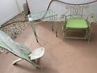 Vintage Wrought Iron Patio Furniture And Chair .used