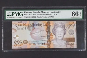 Cayman Islands 25 Dollars Banknote Certified by PMG GEM UNC-66 !! #bill-331 - Picture 1 of 4