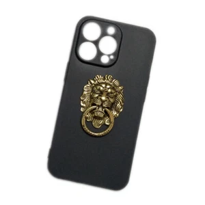 3D Lion Head Finger Holder Soft TPU Cover for iPhone 13 Pro Max 14 12 Mini 11 SE - Picture 1 of 4