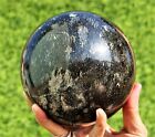 150MM Czarna kula nuummite Kryształ Energia uzdrawiania Metafizyczny kamień Kula Globus
