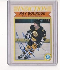 RAY BOURQUE SIGNED 1982-83 O-PEE-CHEE OPC HOCKEY CARD #24 BRUINS AUTO AUTOGRAPH
