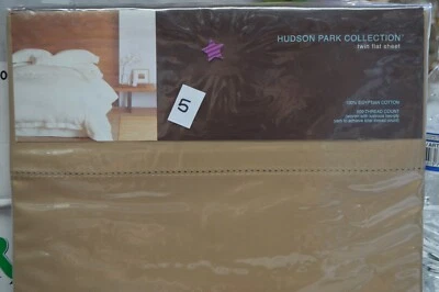 Hudson Park Collection Twin Flat Sheet Color Bronze 100% Egyptian Cotton NIP - Image 1 of 2