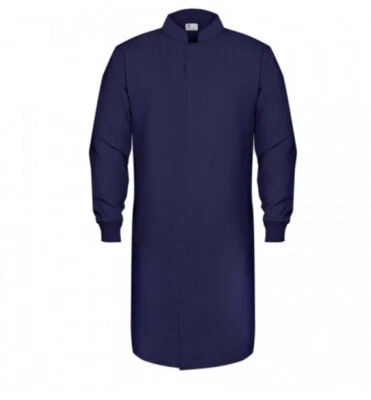 HACCP KNIT CUFF LAB COAT, NAVY, Medical  Polyester SZ M , L , 2 XL Ship From USA - Image 1 of 2