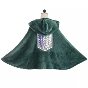 Anime Attack on Titan Cloak Winter Warm Plush Pajamas Flannel Jackets Coats Gift - Picture 1 of 6