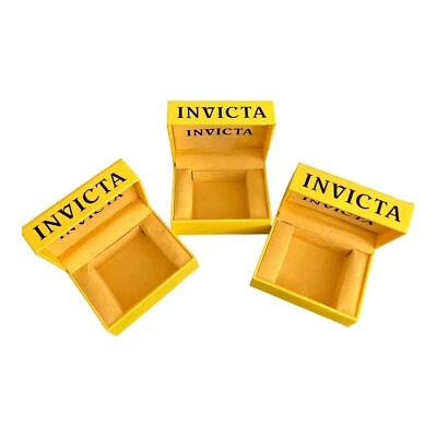 Lot of 3 Invicta Felt Interior Watch Boxes Flat Top - Image 1 of 4