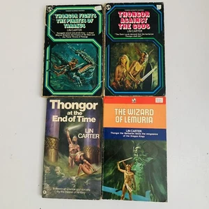 Thongor Book Bundle x 4 Paperback Lot By Lin Carter Sci-fi Fiction - Tandem - Picture 1 of 6