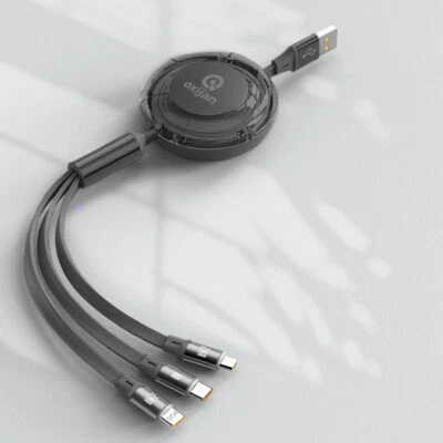 Multi Charger Cable 3 in 1 Charger Cable Multiple USB Cable For Android & Iphone - Image 1 of 4