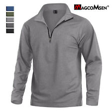 Men's Long Sleeve 1/4 Zip Up Sweatshirts Mock Neck Golf Sport Running T-Shirts