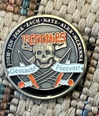 The Goonies Geoache Forever Coin One Eyed Willie’s Treasure RARE Always Be A.. - Image 1 of 2