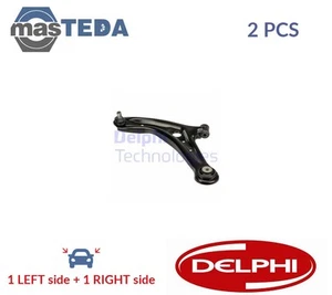 TC3465 LH RH TRACK CONTROL ARM PAIR FRONT OUTER LOWER DELPHI 2PCS NEW - Picture 1 of 5