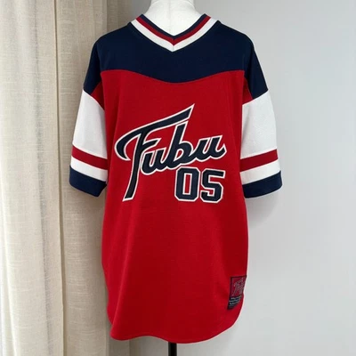 Fubu Red '05' Collection Jersey Size Large Red 90's Y2K Game Shirt - Image 1 of 4