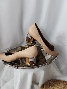 Nina Originals Size 8 Square Toe Colorblock Heel - Picture 1 of 18