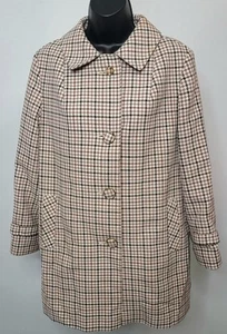 VTG SUSAN LYNN Item House Check Plaid 50's 60's Polyester Jacket Union Made Sz L - Picture 1 of 13