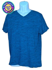 Aeropostale Brand Mens Tshirt Blue Black Short Sleeve V Neck Sz Large Semi Strip - Bild 1 von 7