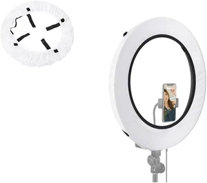 Confezione 2 Panno Diffusore Luce Bianca Elasticizzato per Luci ad Anello - Morbido e Facile da Usare - Foto 1 di 13