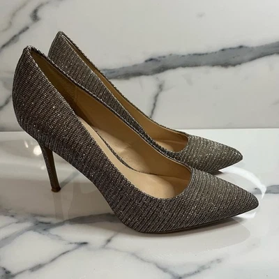 Salto Posy Feminino Carlos by Carlos Santana Prata Dourada Biqueira Pontiaguda Tamanho 9.5 - Imagem 1 de 4