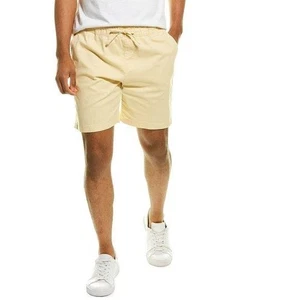 Onia Shorts Mens L Stretch Twill Pull-on Relaxed Fit Drawcord Yellow Cream $85 - Picture 1 of 10