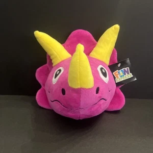 8" Fun Express Triceratops Dinosaur Head Plush Pink Brand New With Tags. - Picture 1 of 6