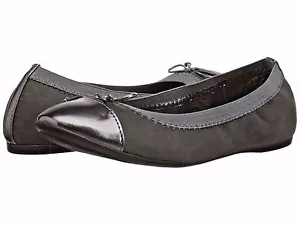 Girls Shoes Flat Grey Slip-Ons Elastic Collar Youth Girls Size 4 SALE! - Picture 1 of 5