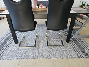 ♥ Blogger Kibek Teppich Wohnzimmerteppich schwarz grau Raute Ethno Boho 170x240♥ - Bild 1 von 4