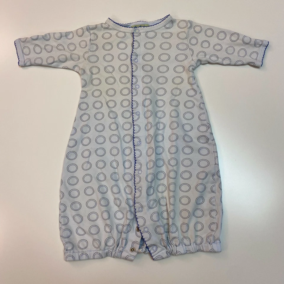 Kissy Kissys Qt Qt Baby Convertible Sleep Sack Gown One Size OS Pima Cotton Blue - Image 1 of 4
