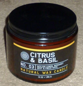 House Of Velas CITRUS SICILIAN LEMON & BASIL 3-WICK 14 oz Natural Wick - Picture 1 of 4