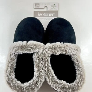 Isotoner Memory Foam House Slippers Size Medium 6.5-7.5 Cozy Warm Comfort New - Picture 1 of 9