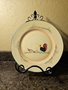 Mr Rooster & Girls 9 1/2" dinner plate Antonio Rosa Lda, Alcobaca, Portugal - Picture 1 of 3