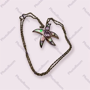 vintage Sterling silver star 925 pendant colorful - Picture 1 of 6