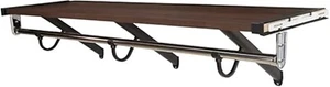 Rubbermaid 48" Premium Wood Shelving Kit with Hanging Rod, Mahogany 2173357 - Picture 1 of 7