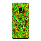 Samsung Galaxy S9 Skins Wrap - grünes Glas trippig psychedelisch